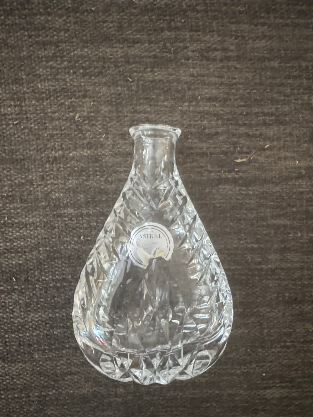 Vintage Astral  lead crystalTeardrop Vase